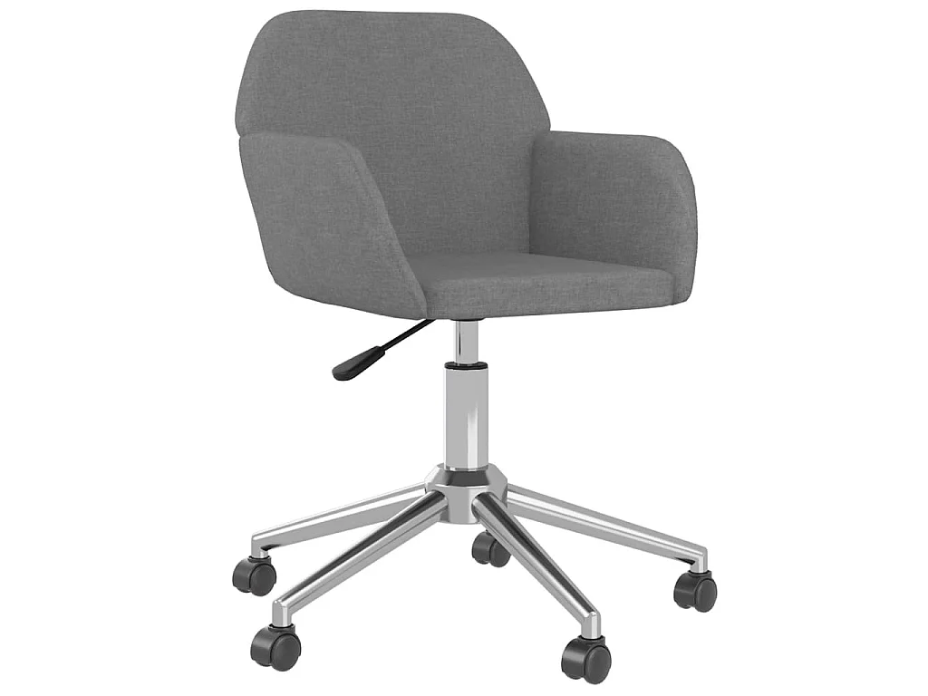 Chaise pivotante de bureau Gris clair Tissu