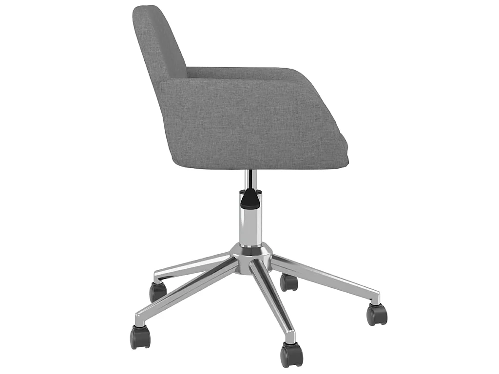 Chaise pivotante de bureau Gris clair Tissu