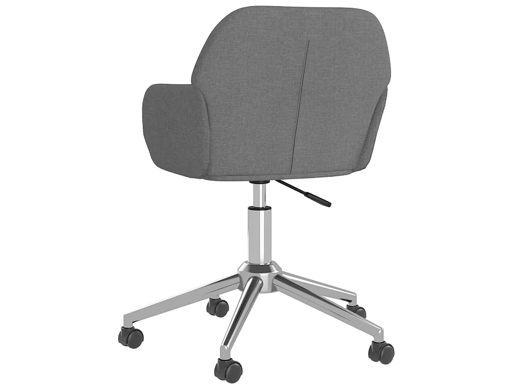 Chaise pivotante de bureau Gris clair Tissu