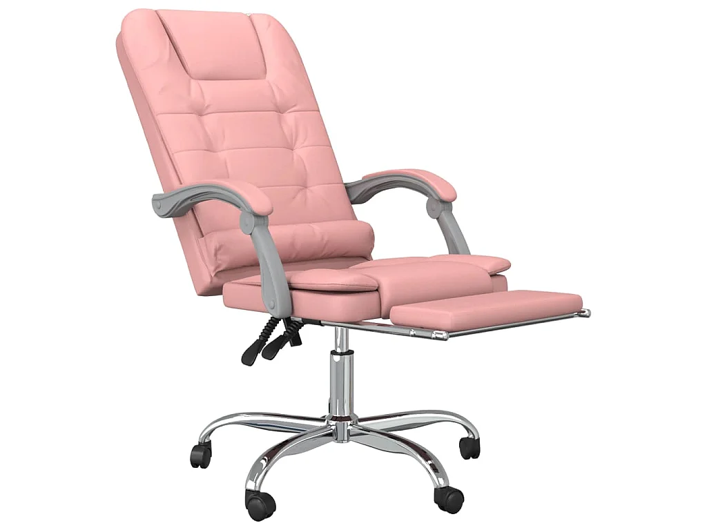 Kantoorstoel massage verstelbaar kunstleer roze