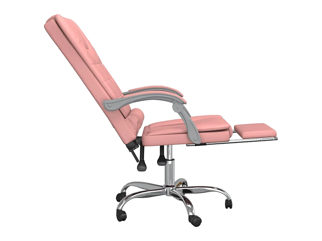 Kantoorstoel massage verstelbaar kunstleer roze