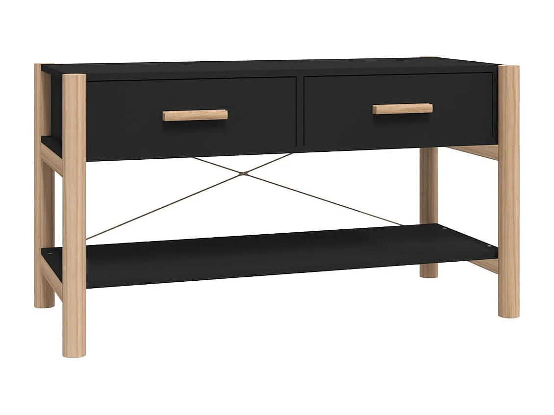 Meuble TV Noir 82x38x45 cm Bois d'ingénierie