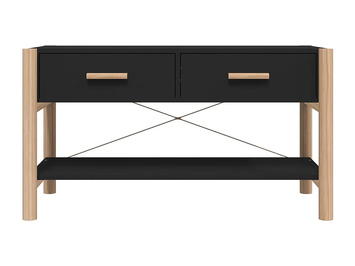 Meuble TV Noir 82x38x45 cm Bois d'ingénierie