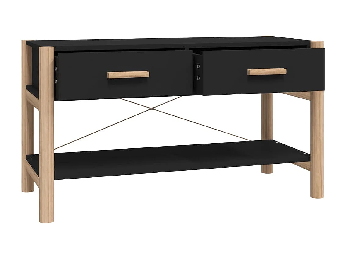 Meuble TV Noir 82x38x45 cm Bois d'ingénierie