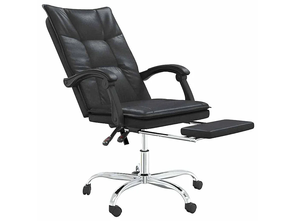 Fauteuil inclinable de bureau Noir Similicuir