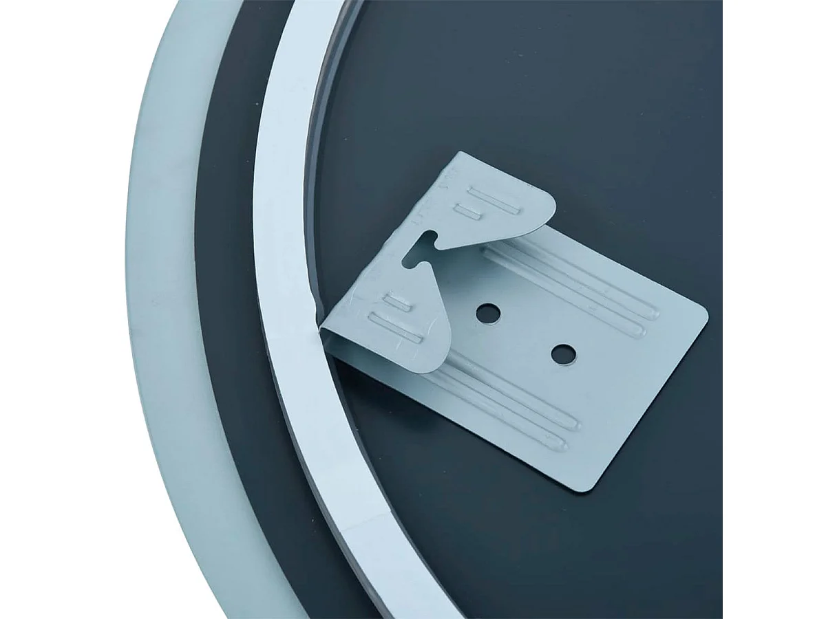 Espejo de baño redondo con luces LED plata Ø80cm