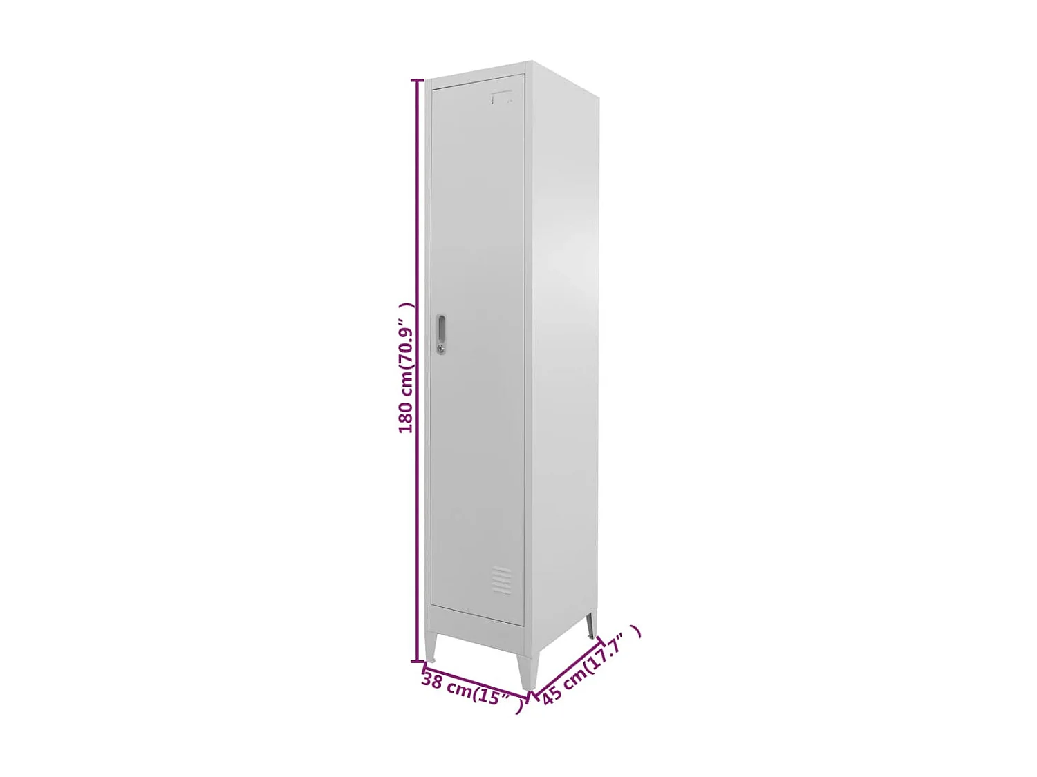 Armoire à casier 38x45x180 cm