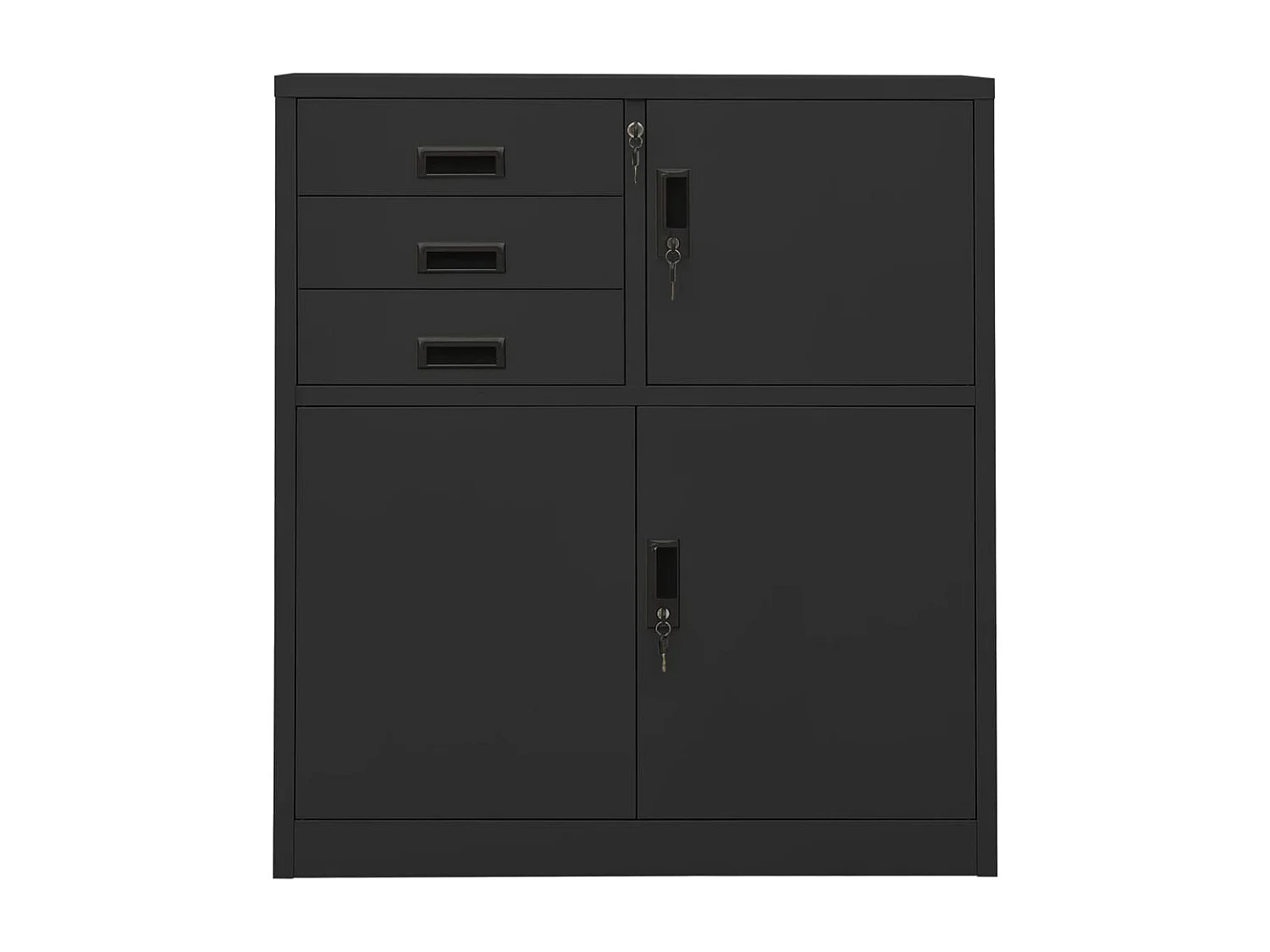 Armário de escritório 90x40x102 cm aço antracite