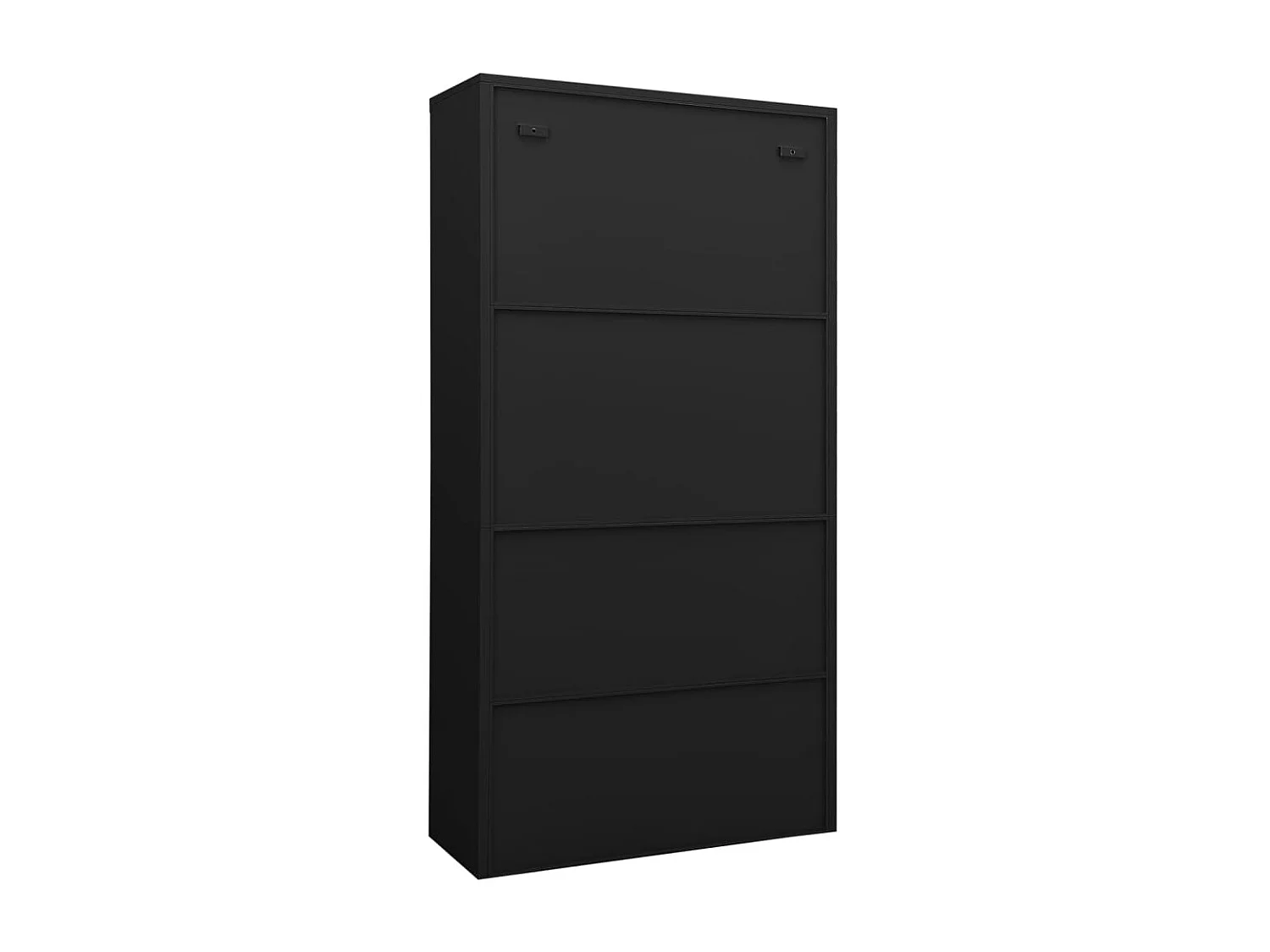 Büroschrank Schwarz 90x40x180 cm Stahl