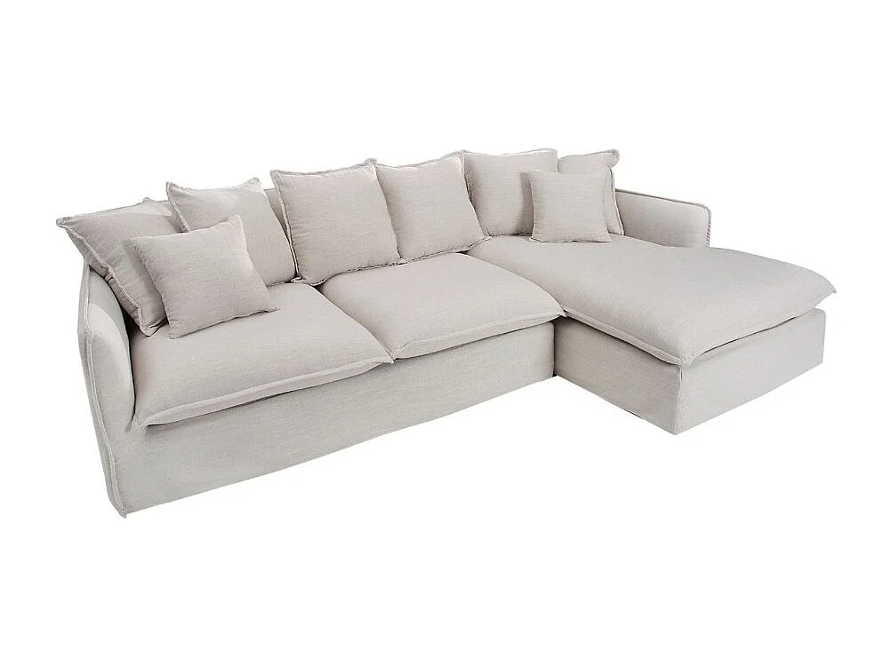 Canapé d'angle KALIA – Blanc – 4 places – Angle à droite – contemporain