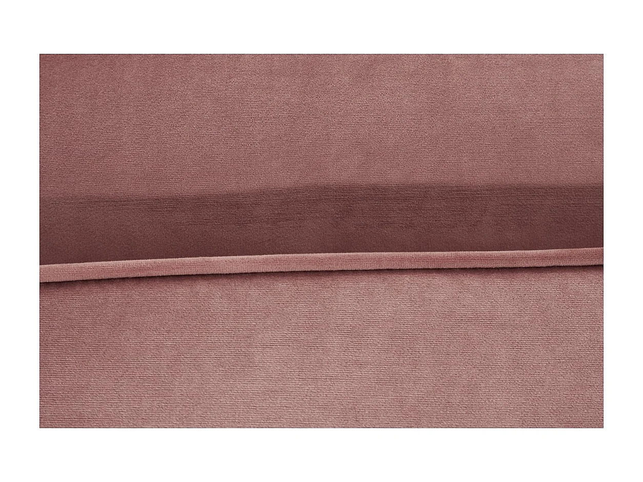 Canapé d'angle KOLIRI rose poudré – 4 places – Angle droit – Canapé design en velours et bois massif