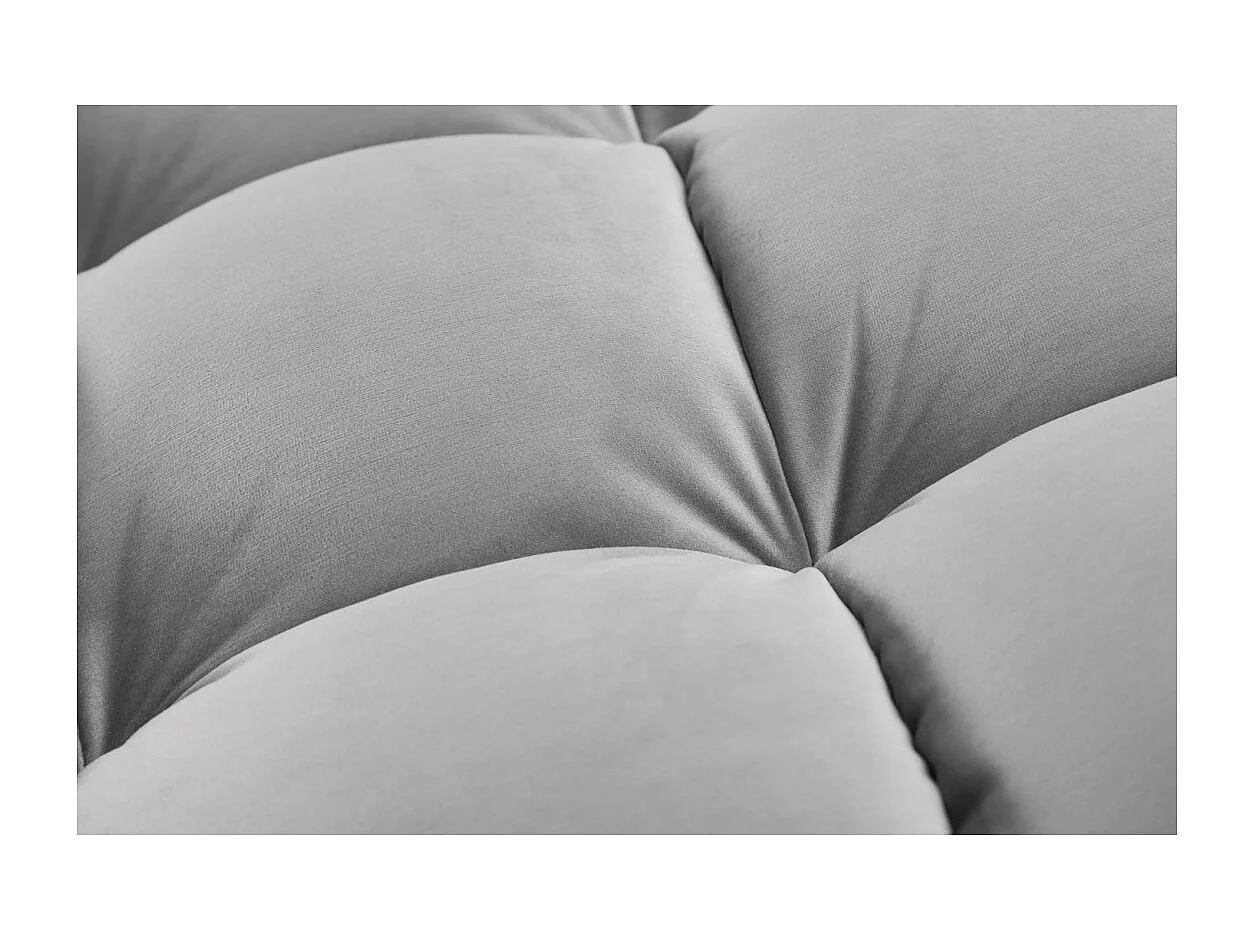 Canapé d'angle KOLIRI gris – 4 places – Angle droit – Canapé design en velours et bois massif