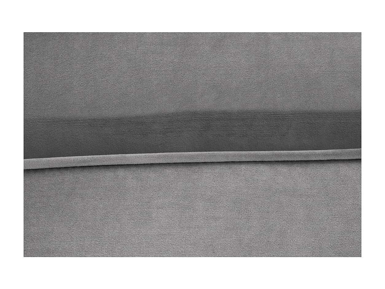 Canapé d'angle KOLIRI gris – 4 places – Angle droit – Canapé design en velours et bois massif