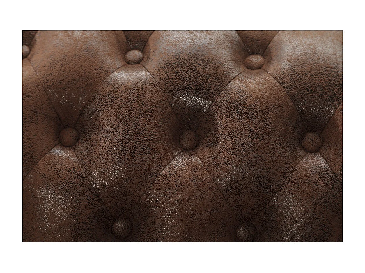 Hoekbank EDGAR - Chocoladebruin - 4 zitplaatsen - Rechterhoek barokstijl