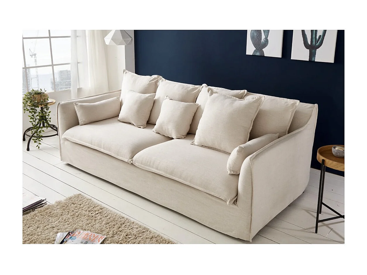 Canapé d'angle KALIA – Blanc – 5 places – Angle réversible – contemporain