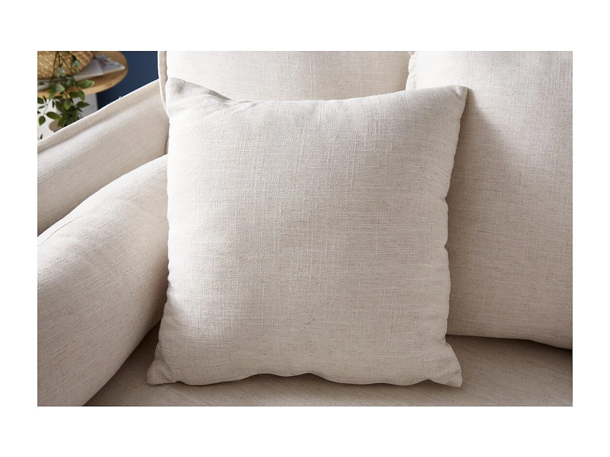 Canapé d'angle KALIA – Blanc – 5 places – Angle réversible – contemporain