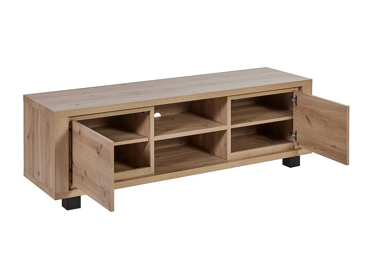 Ensemble salon table basse et meuble TV aspect bois finition Hudson Oak - URIDSON
