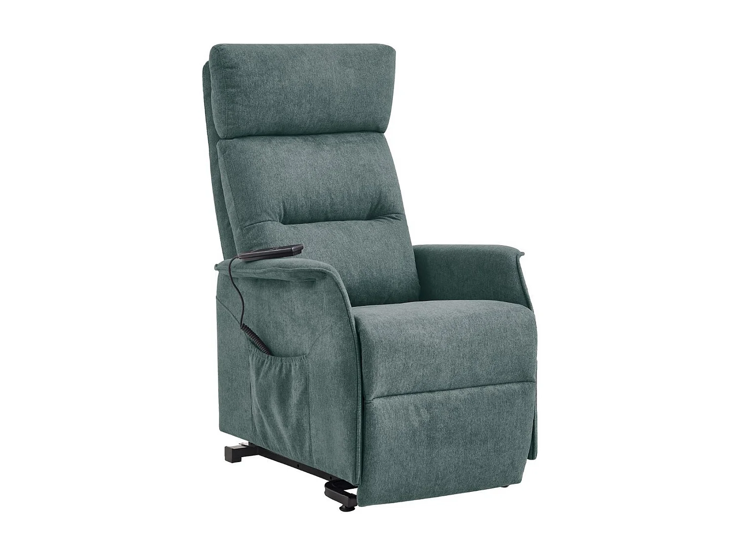 Fauteuil relax releveur tissu polyester chiné vert - SALVADOR
