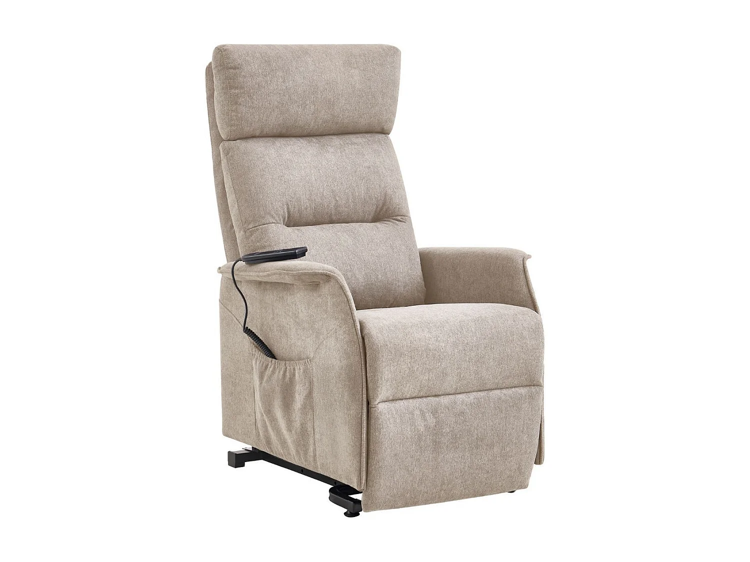 Fauteuil relax releveur tissu polyester chiné beige - SALVADOR