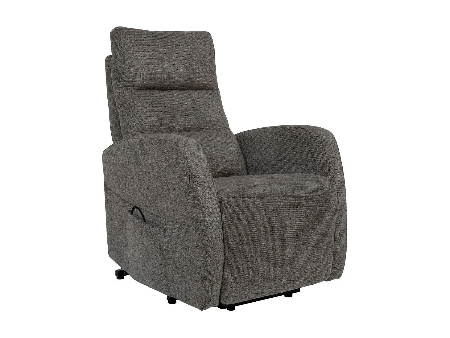 Fauteuil relax releveur tissu polyester gris foncé chiné - NYMPHAEA