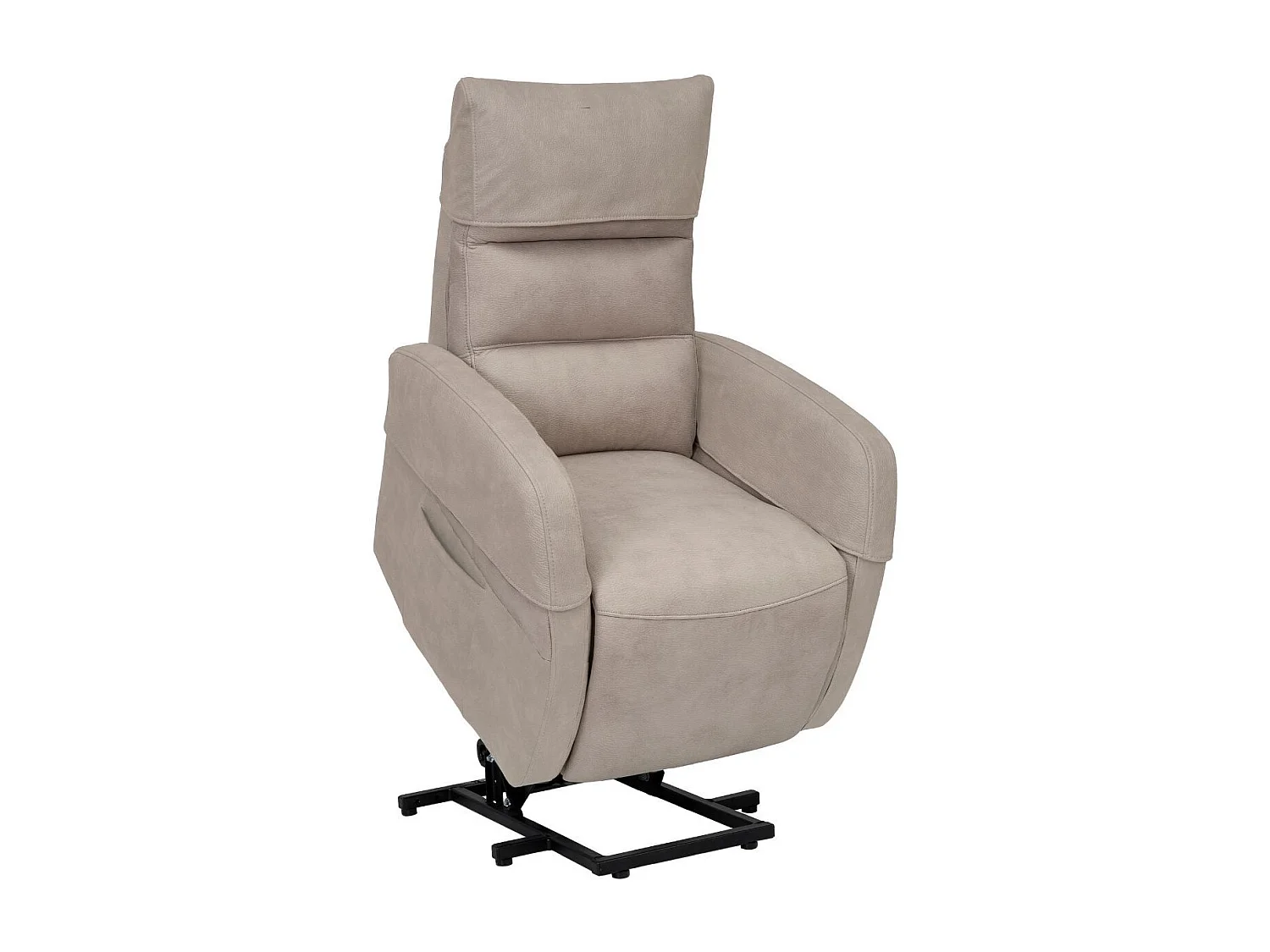 Fauteuil relax releveur tissu polyester imitation cuir beige - NYMPHAEA