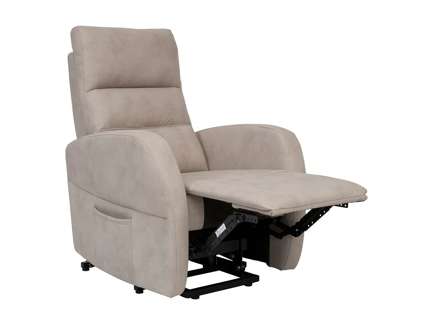 Fauteuil relax releveur tissu polyester imitation cuir beige - NYMPHAEA