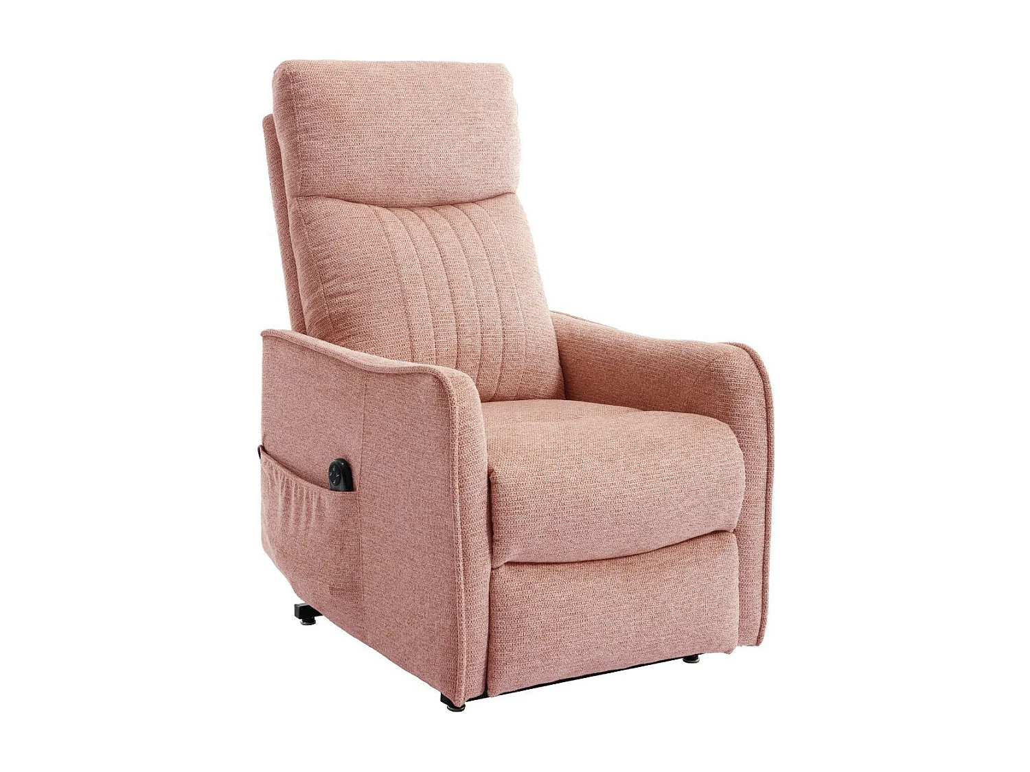Fauteuil relax releveur tissu polyester rouge clair chiné - BETTA