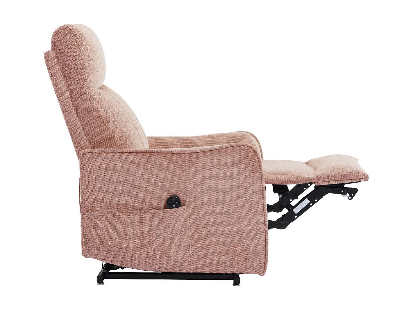 Fauteuil relax releveur tissu polyester rouge clair chiné - BETTA