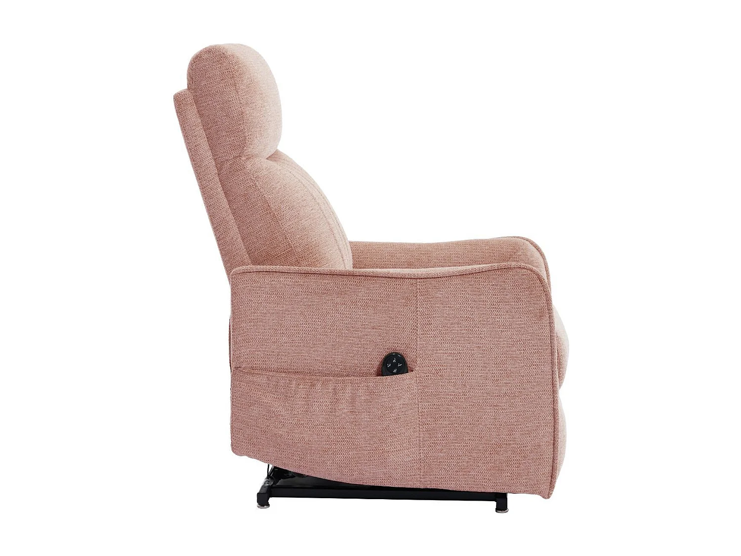 Fauteuil relax releveur tissu polyester rouge clair chiné - BETTA