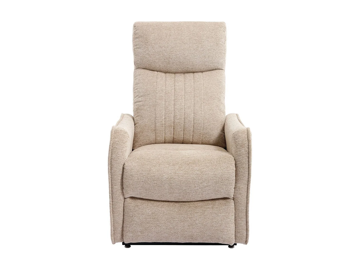 Fauteuil relax releveur tissu polyester beige orangé chiné - BETTA