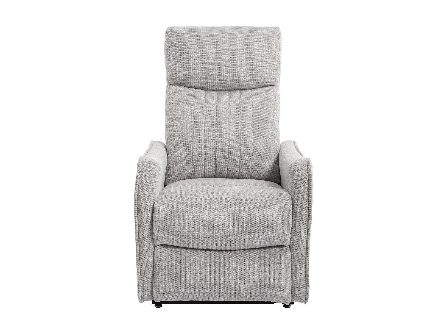 Fauteuil relax releveur tissu polyester gris clair chiné - BETTA