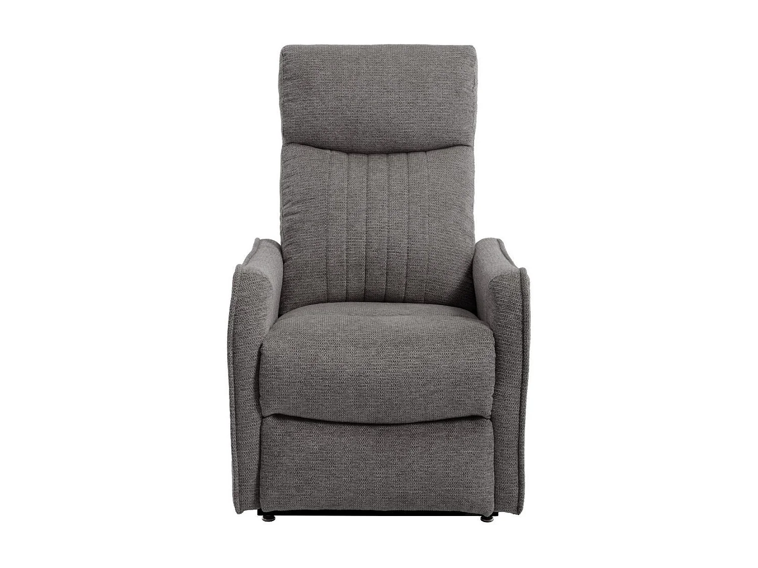 Fauteuil relax releveur tissu polyester gris foncé chiné - BETTA