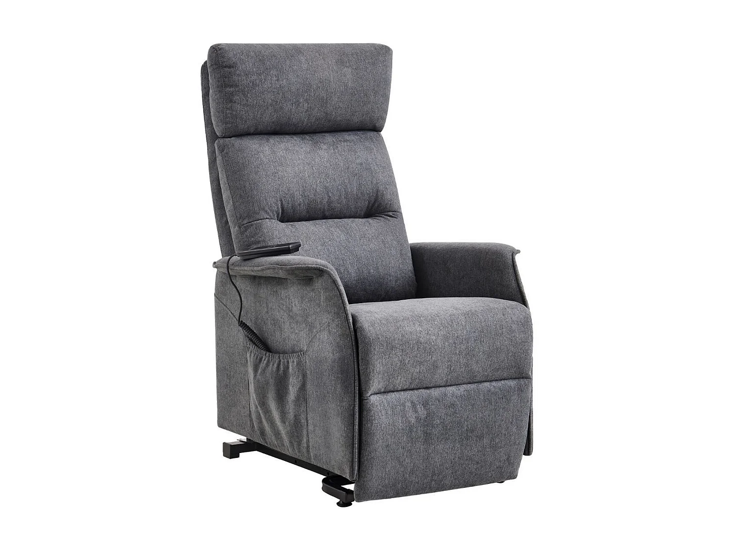 Fauteuil relax releveur tissu polyester chiné gris - SALVADOR