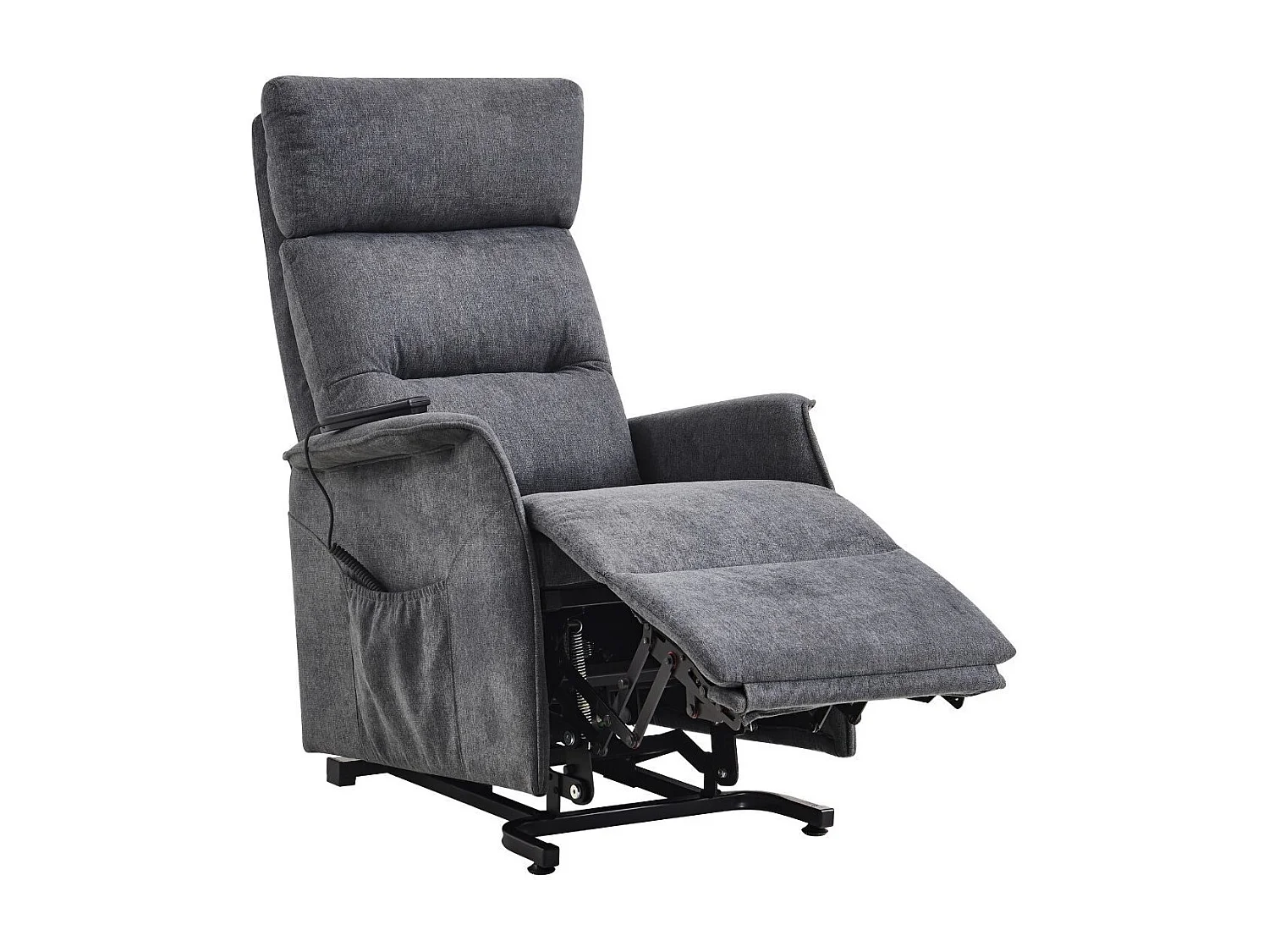 Fauteuil relax releveur tissu polyester chiné gris - SALVADOR