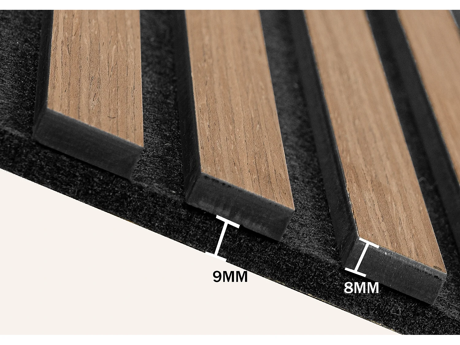 Panneau mural acoustique - Finition bois naturel foncé - Pack de 3,17 m² - Lot de 2 pièces - NAVIA