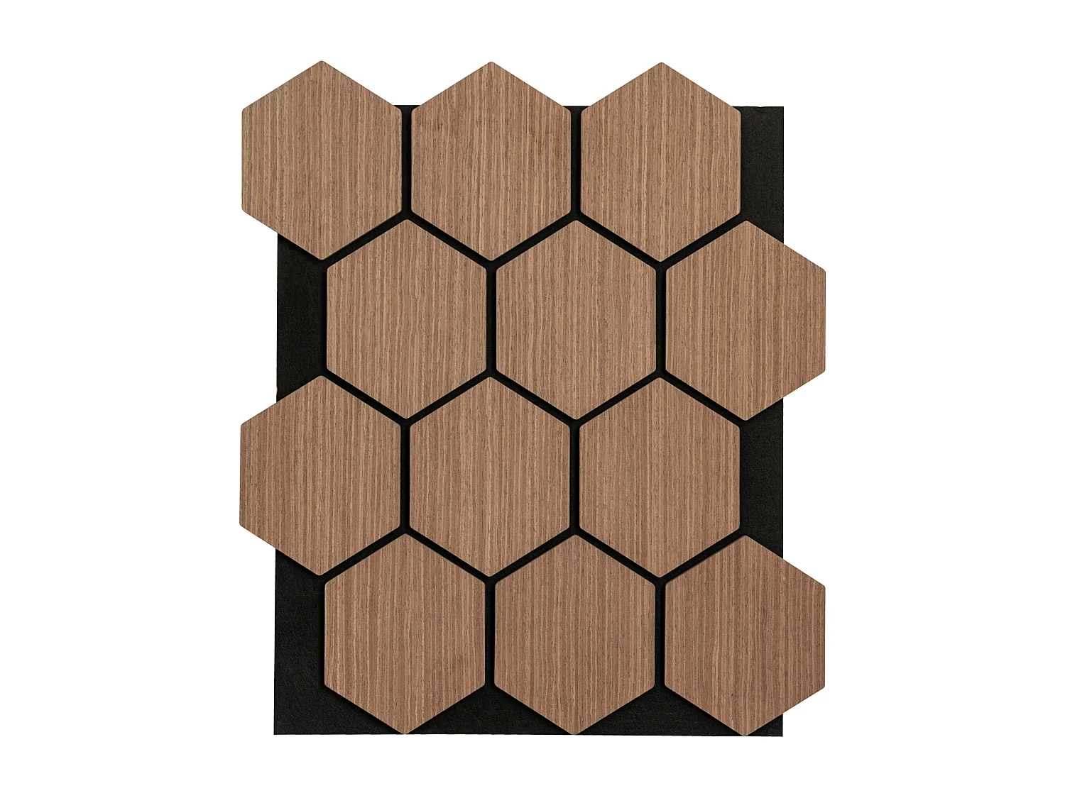 Panneau mural acoustique - Finition bois naturel foncé - Pack de 1,62 m² - Lot de 4 pièces - KULIA