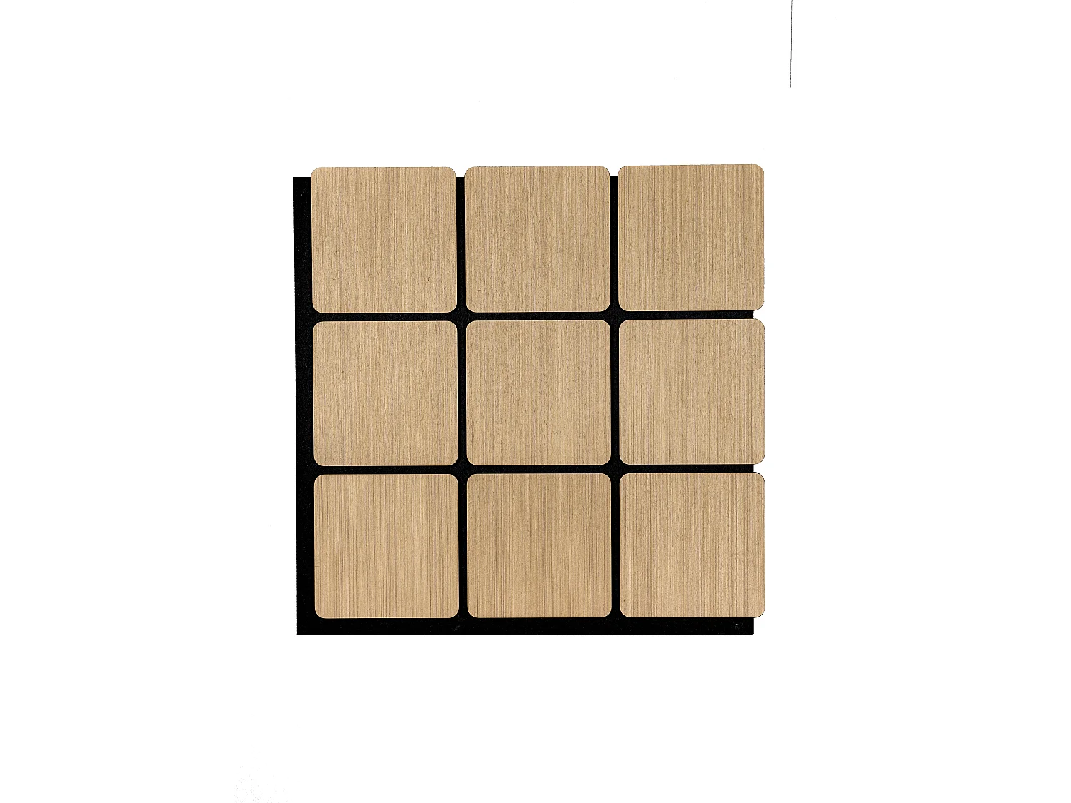 Panneau mural acoustique - Finition bois naturel clair - Pack de 1,49 m² - Lot de 4 pièces - CUBIA