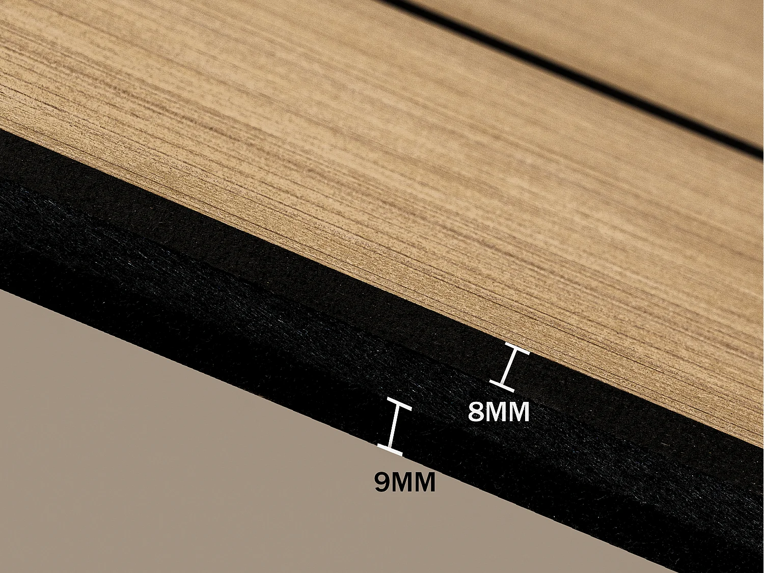 Panneau mural acoustique - Finition bois naturel clair - Pack de 1,49 m² - Lot de 4 pièces - CUBIA