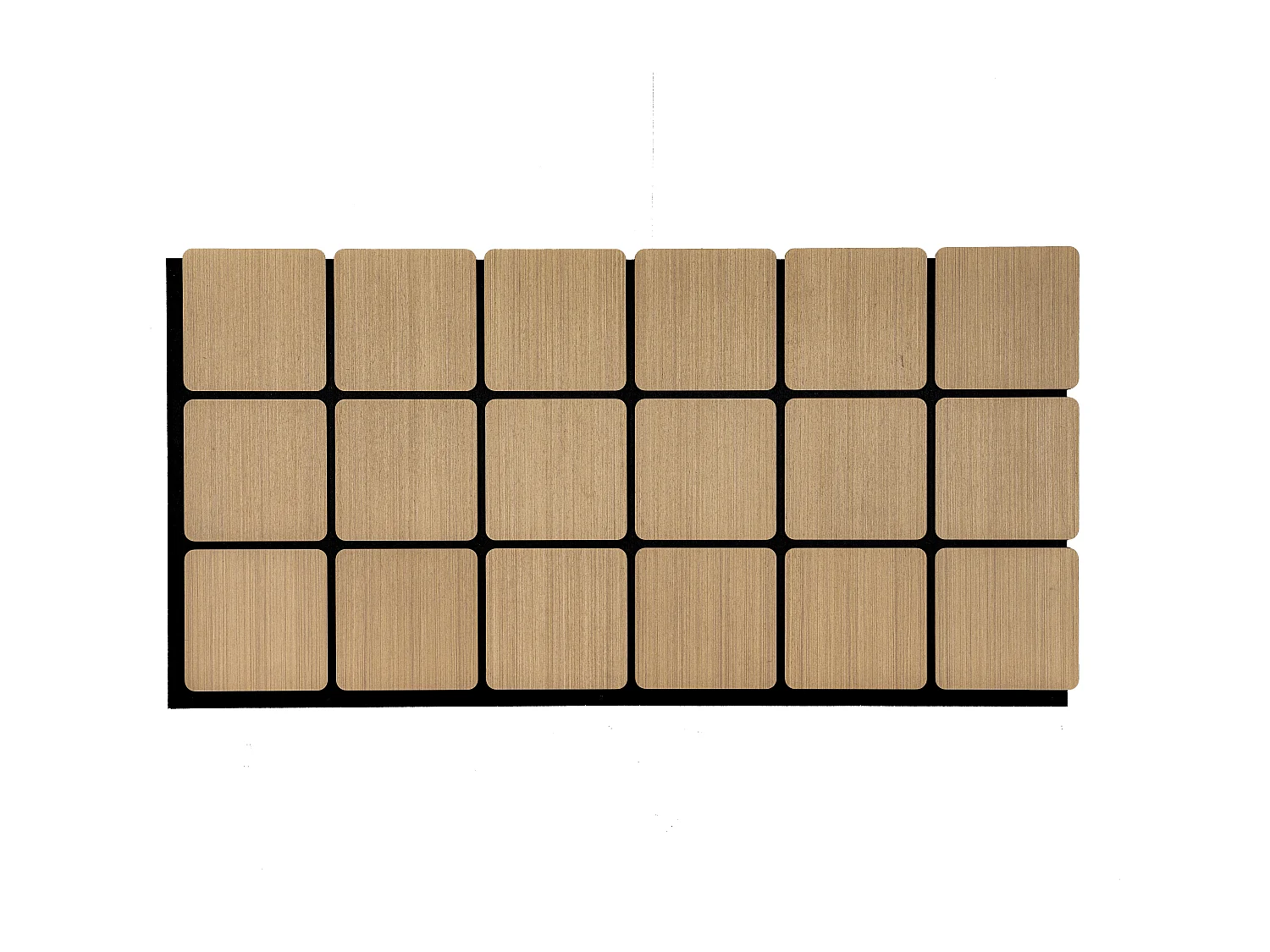 Panneau mural acoustique - Finition bois naturel clair - Pack de 1,49 m² - Lot de 4 pièces - CUBIA