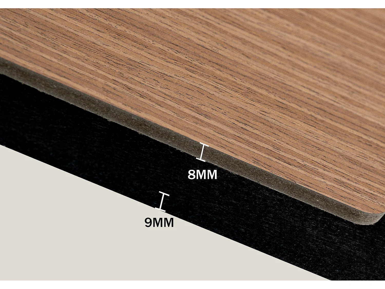 Panneau mural acoustique - Finition bois naturel foncé - Pack de 1,49 m² - Lot de 4 pièces - CUBIA