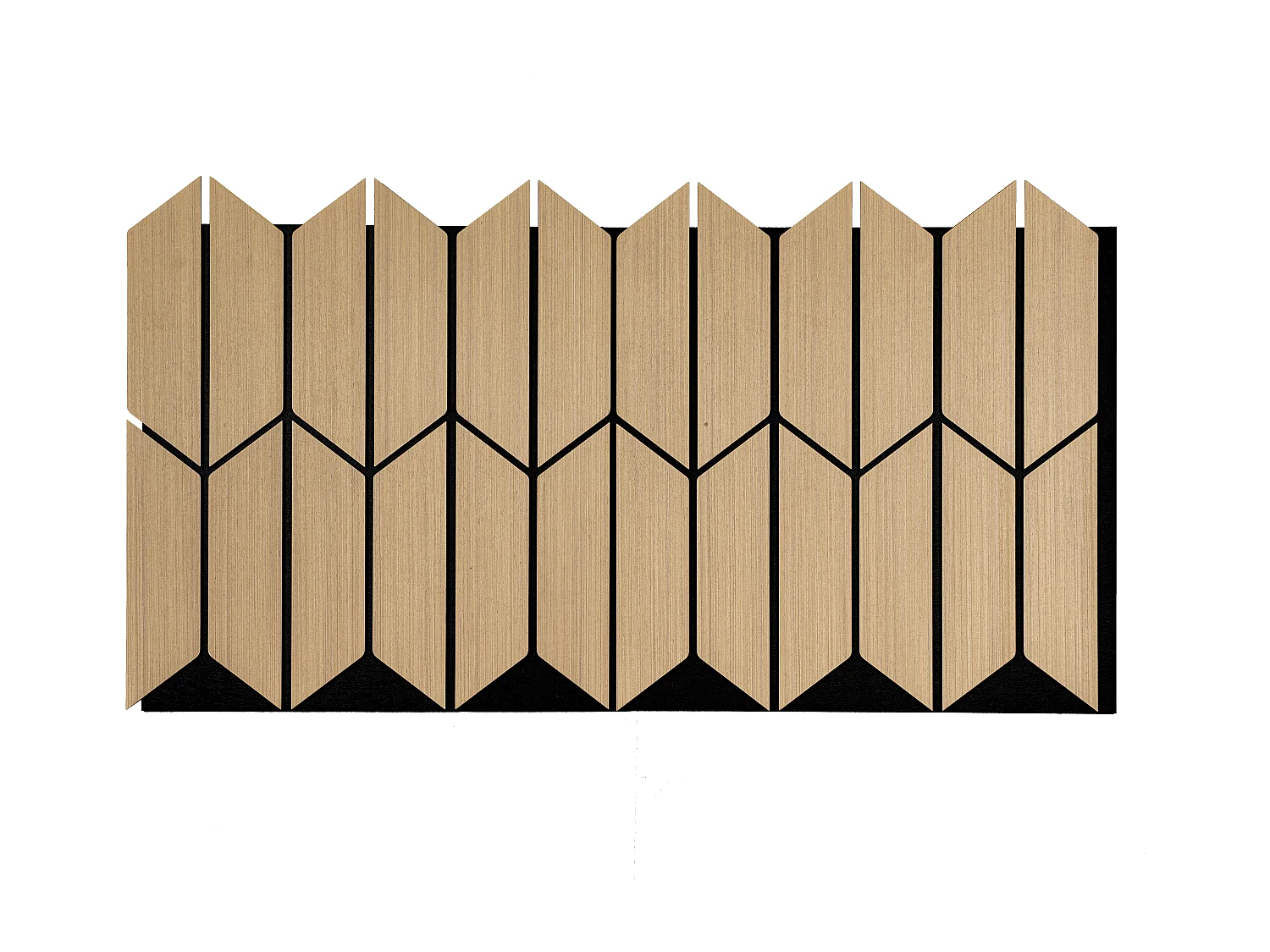 Panneau mural acoustique - Finition bois naturel clair - Pack de 1,63 m² - Lot de 4 pièces - LEOLIA