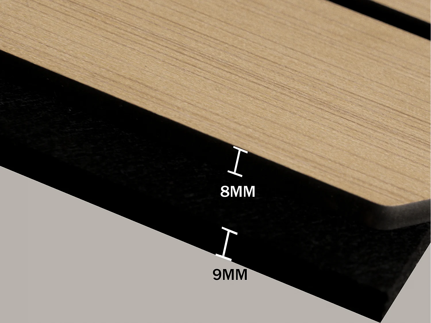 Panneau mural acoustique - Finition bois naturel clair - Pack de 1,63 m² - Lot de 4 pièces - LEOLIA