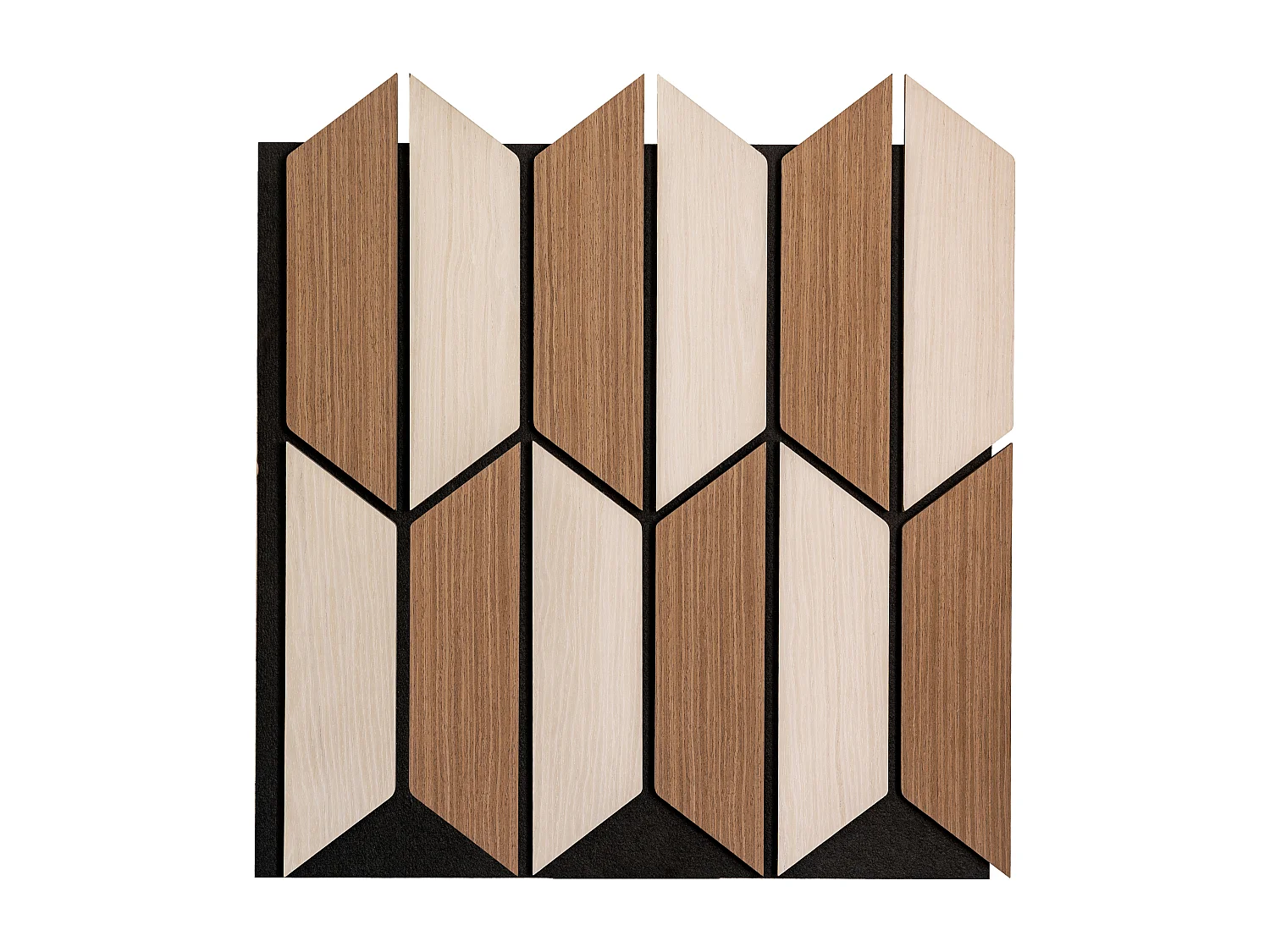 Panneau mural acoustique - Finition bois naturel clair et foncé - Pack de 1,63 m² - Lot de 4 pièces - LEOLIA