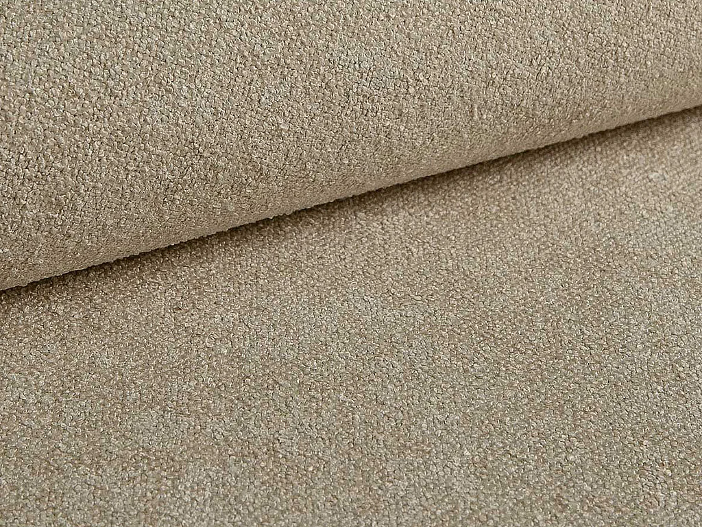 Canapé d'angle panoramique et convertible en tissu beige FRIDORA