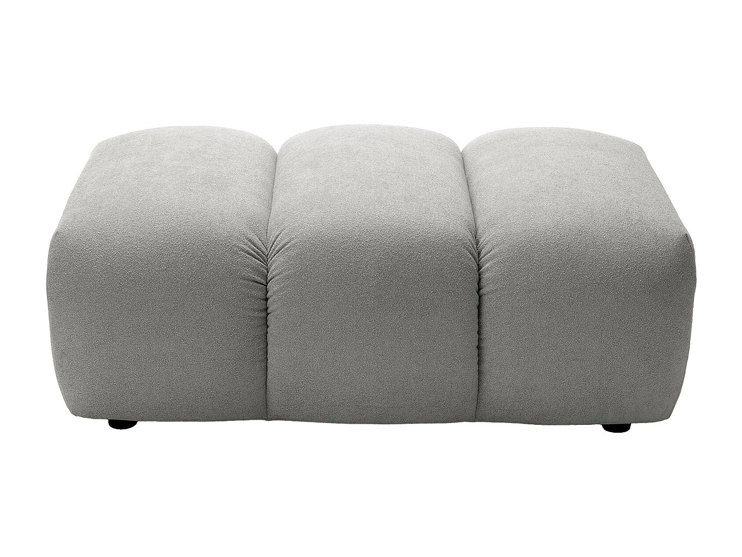 Pouf en tissu gris clair FRIDORA