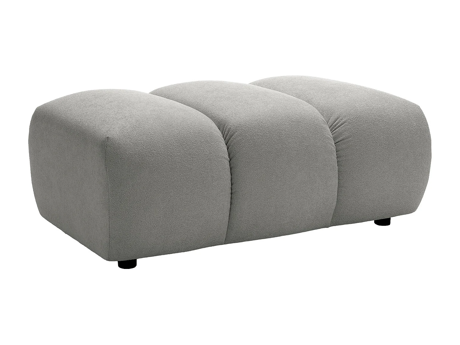 Pouf en tissu gris clair FRIDORA