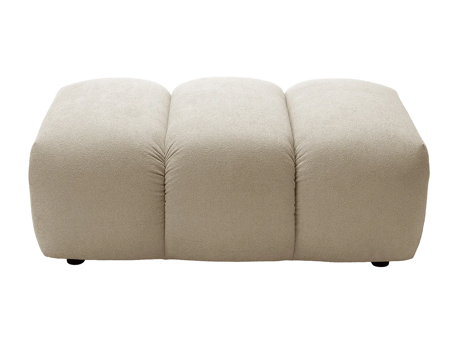 Pouf en tissu beige FRIDORA