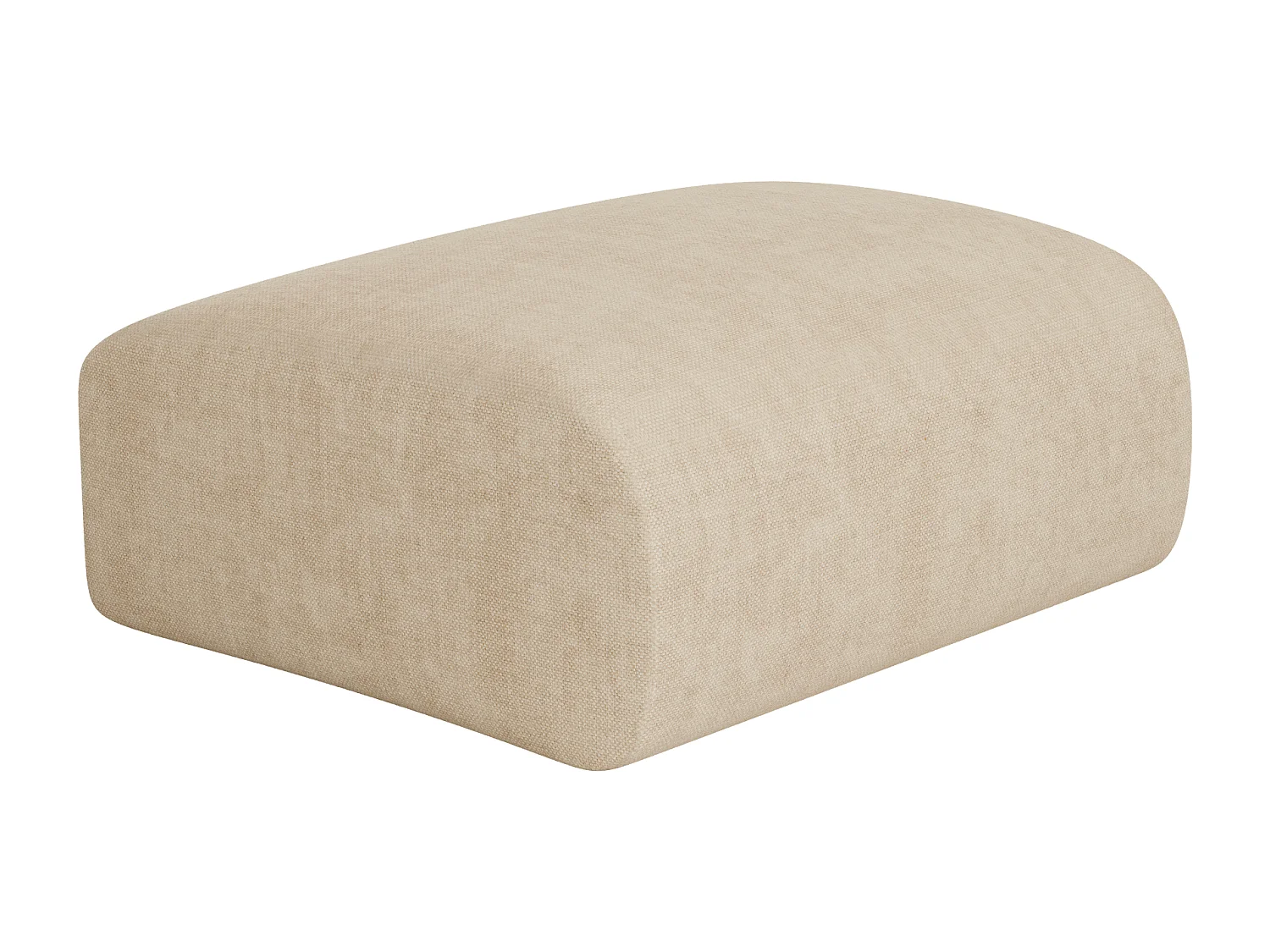 Pouf en tissu beige POGNI de Maison Céphy