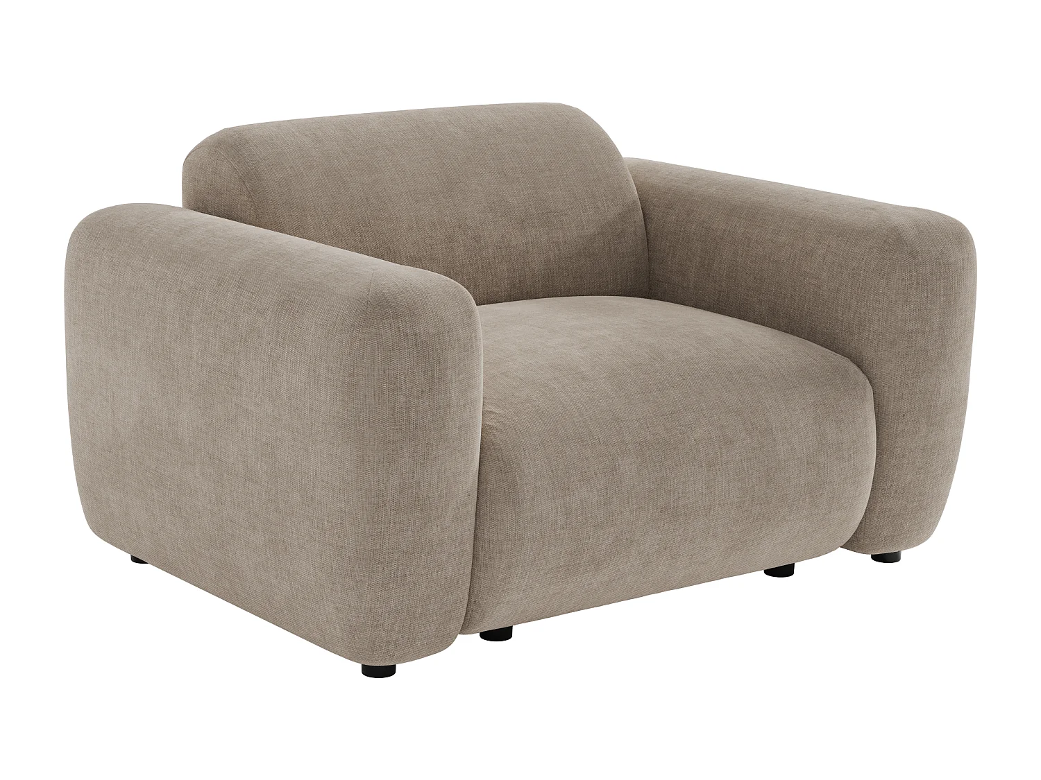 Fauteuil en tissu taupe POGNI de Maison Céphy