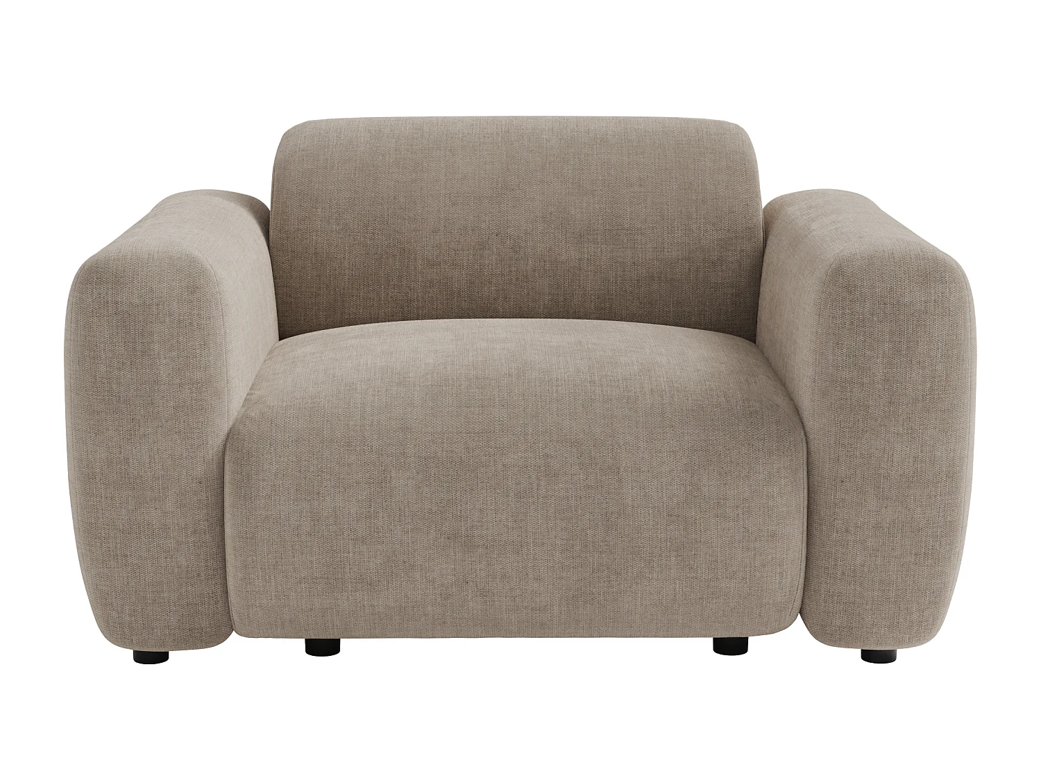 Fauteuil en tissu taupe POGNI de Maison Céphy